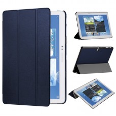 Samsung Galaxy Tab Pro 10.1 / LTE T520 T525 -  PU Flip Stand Tablet Protective Cover Case Support Sleep Wake Function - Blue